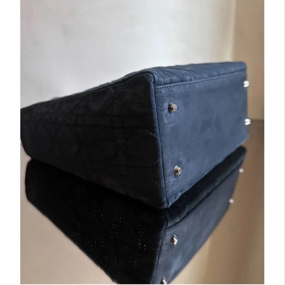 Lady Dior handbag in cannage black medium size - Picture 9 of 11